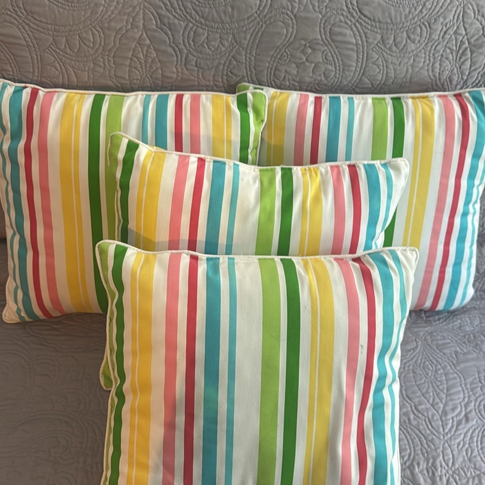 Colorful Striped Throw Pillows